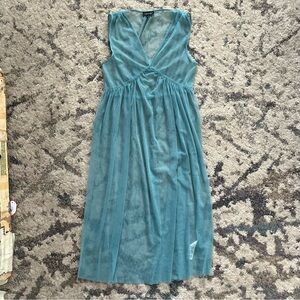 Topshop Teal Blue Maxi Dress